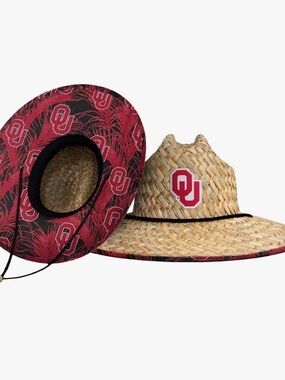 *Sold out on website!* FOCO Oklahoma Sooners Straw Hat College Football NWT